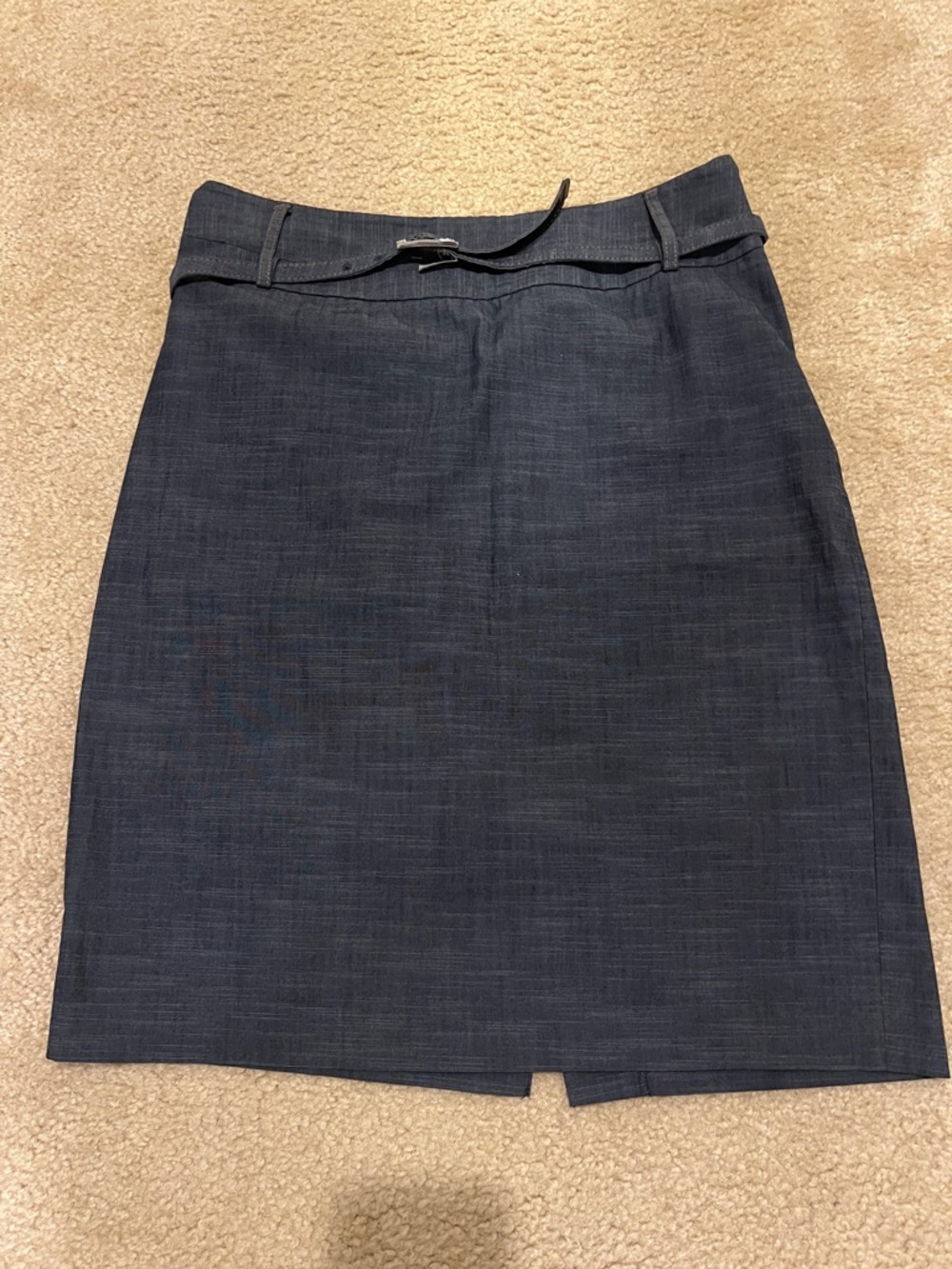 Rafaella Dark Navy Pencil Skirt with Belt Loops